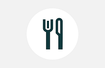 Betriebsrestaurant, Icon Messer und Gabel