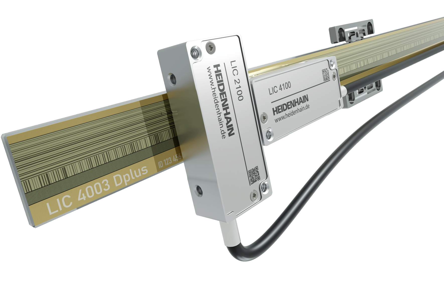 Absolutes Längenmessgerät LIC 4100 Dplus mit zwei Teilungsspuren in 0° und 90°